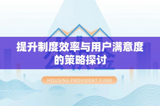 回民提升制度效率与用户满意度的策略探讨